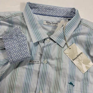 TOMMY BAHAMA Sarasota Shirt Mens 3XL Seaview Stretch Flip Cuff LS Button Up NWT - Picture 1 of 9
