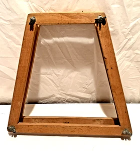 Vintage Wooden Tennis Racket Press Frame Racquet Protector Brace Original Screws - Picture 1 of 3