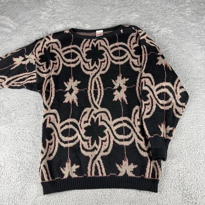 MONDI 德国复古条纹设计羊毛混纺针织衫粉色黑色 38 码 — 第 1/4 张图片