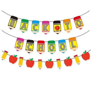 Back to School Decorations Banner 9.8 Feet Welcome Pencil Apple Decor Happy F... - Bild 1 von 6
