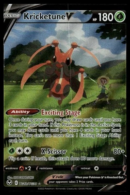 SWSH Silver Tempest Trainer Gallery #TG12/TG30 Kricketune V Full Art Ultra Rare - Image 1 of 2