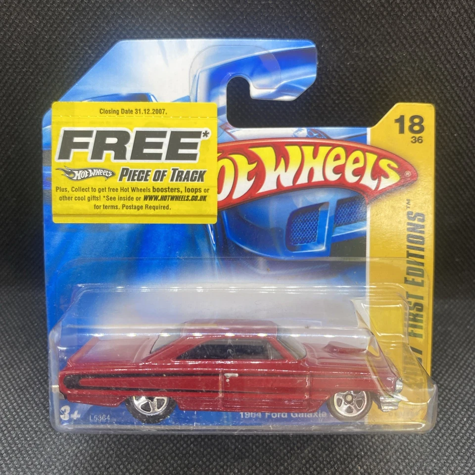 Hot Wheels 2007 #18 New Models Red 1964 Ford Galaxie 500XL Short Card - Image 1 of 4
