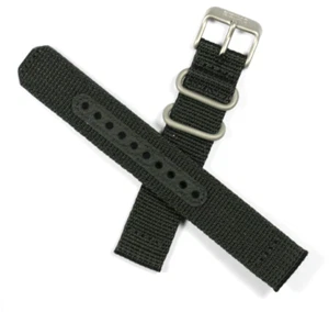 GENUINE SEIKO BLACK 18MM TOUGH MILITARY NYLON WATCH STRAP FITS 7S26-02J0 + MORE - Picture 1 of 4