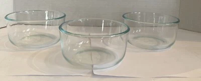 Pyrex 7200/2 Cups 470 ml Clear Glass Bowls-Lot of 3 - Image 1 of 4