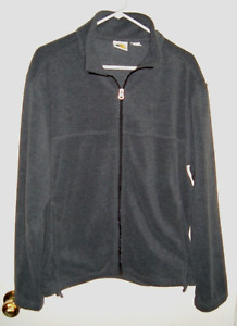 Bass Pro Shops Adult Large Gray Front Zippered Fleece Jacket