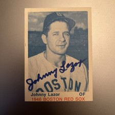 JOHNNY LAZOR 1975 TCMA AUTOGRAPHED SIGNED AUTO BASEBALL CARD