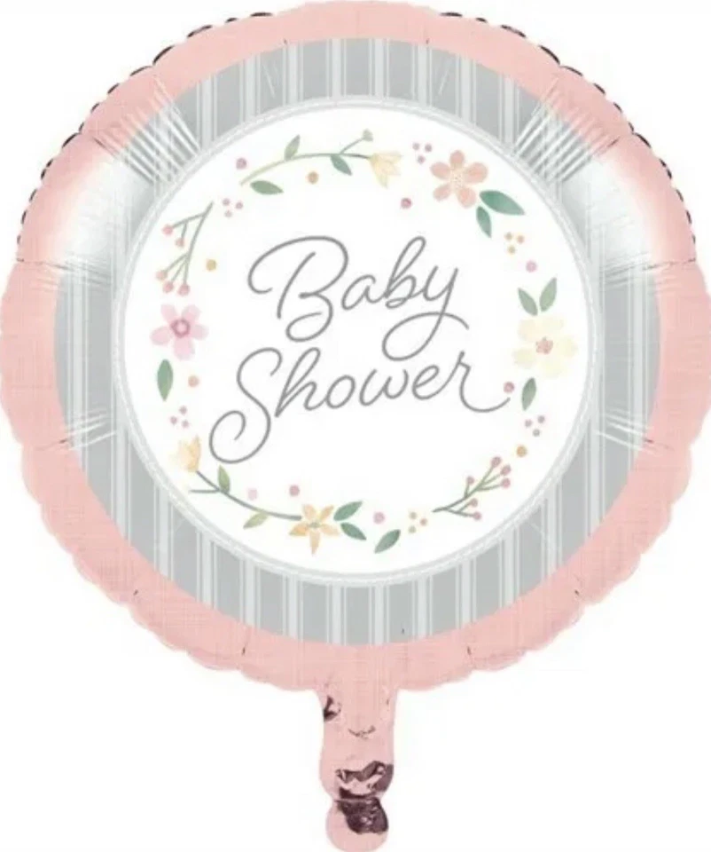 Farmhouse Floral Baby Shower Foil Balloon 18" Girl Baby Shower Decoration - Image 1 of 2