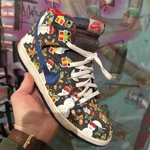Size 11 - Nike Concepts x SB Dunk Pro 2017 High Ugly Christmas Sweater OG box - Picture 1 of 11