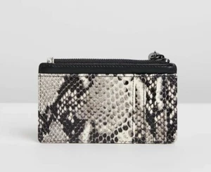 NEW TED BAKER Sydnee Tassel Credit Card Holder Wallet X-Jet Snaketskin Tag - Picture 1 of 5