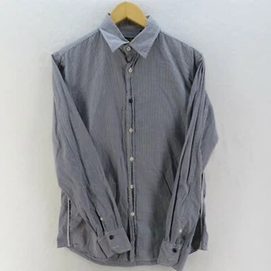 Industrie Shirt Adult Mens Size Small Black Long Sleeve Button Up Check Casual - Picture 1 of 8