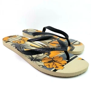 Chanclas de playa informales negras gris arena Havianas Aloha para hombre talla 13 - Imagen 1 de 12