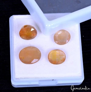 19.40 Ct/4 Pcs Natural Untreated Pink & Yellow Ceylon Sapphire(Pukhraj)Oval Gems - Picture 1 of 5