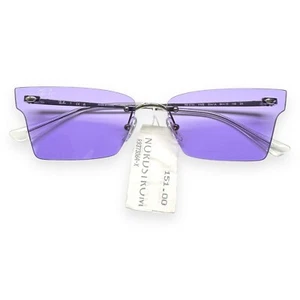 Ray-Ban Xime Rimless Sunglasses RB 3730 004/1A Polished Gunmetal Violet No Case - Picture 1 of 11