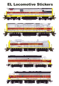 Erie Lackawanna Lokomotiven #2 5 einzelne Aufkleber Andy Fletcher - Bild 1 von 1