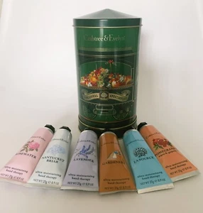 Crabtree Evelyn A Seasonal Spectacular tin W/ 6 Hand Therapy Creams Vintage - Picture 1 of 6