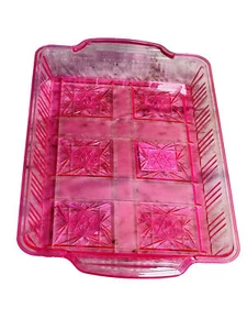 Crafter's Corner Plastic Picnic Summer Light Pink Tray, 13x8-in. - Picture 1 of 5