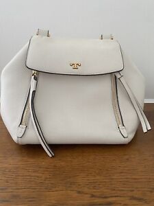 TORY BURCH SMALL HALF-MOON SATCHEL BIRCH COLOR-Carried ONCE-no Shoulder Strap