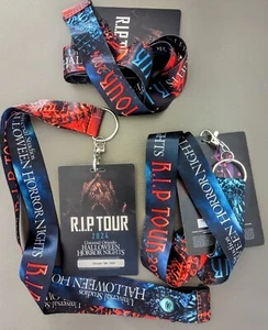 2 RIP TOUR 2024 HALLOWEEN HORROR NIGHTS OFFICIAL LANYARD HHN 33 UNIVERSAL STUDIO - Picture 1 of 6