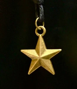 Collar de cuerda ajustable colgante de bronce estrella ciclista surfista - Imagen 1 de 2