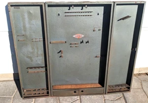 VINTAGE CRAFTSMAN GRAY METAL TOOL WALL CABINET BOX 32"x19"x5" W/ KEY & OVAL LOGO - Picture 1 of 13