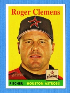 Topps Heritage #2 2007 Roger Clemens nombre amarillo del equipo SP Houston Astros - Imagen 1 de 1