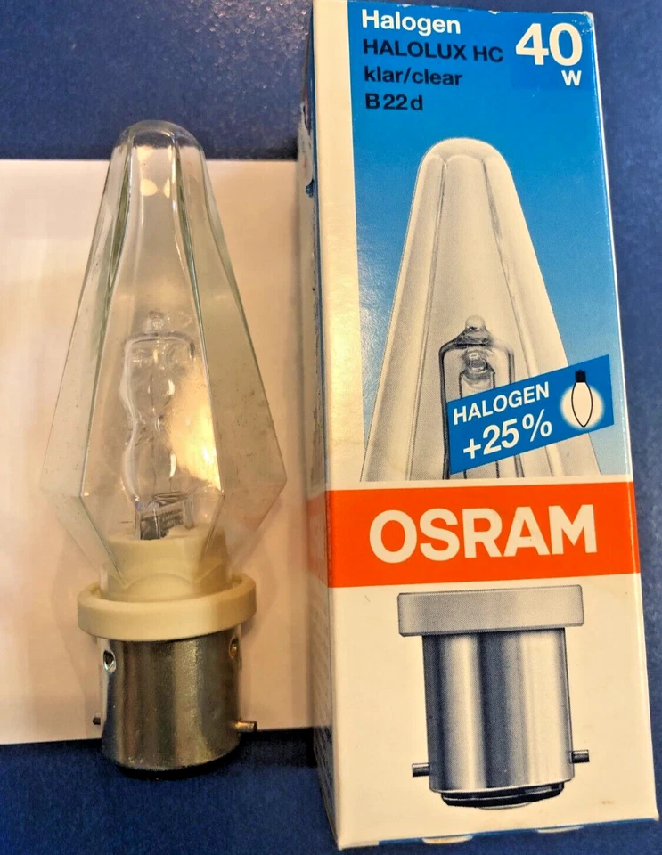OSRAM HALOGEN HALOLUX HC klar/clear 40W B22d 64859 HC 240V Made in Germany DIM ! - Bild 1 von 1