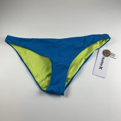 Parte inferior de bikini Hurley sólida Rvsb moderada para mujer XL azul verde playa traje de baño Foto 1 de 4