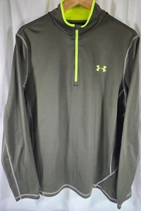 Camicia Uomo Under Armour Cold Gear Loose Active Taglia L Verde Esercito/Giallo Neon - Foto 1 di 6