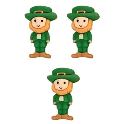 Leprechauns - Shelly's Buttons - St Patrick's Day Flat Back - Craft Scrap Sew - Image 1 of 2