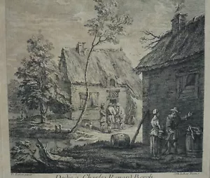 Eau forte von Jacques Philippe Le Bas graviert von Teniers La petite laitière 1782 - Bild 1 von 4