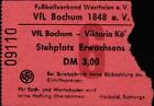Biglietto Regionalliga Occidente 67/68 Vfl Bochum - Viktoria Colonia, 10.12.1967