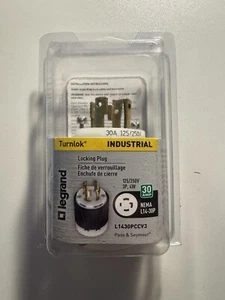 LeGrand Turnlok Locking Plug Industrial Grade L1430PCCV3 30 Amp 125/250V - Picture 1 of 3