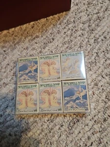 Vintage 70s Crabtree & Evelyn Sea Shell Shape Soap Jojoba Oil Lot of 6 0.9 oz - Picture 1 of 2