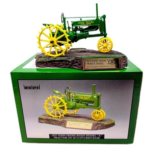 1/16 John Deere 1937 Resin Model "A" Tractor On Sculptured Base SpecCast - Picture 1 of 3
