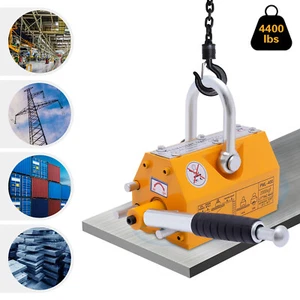 Steel Plate Magnetic Lifter Metal Lifting Magnet Hoist Shop Crane 2000kg 4400lbs - Picture 1 of 12