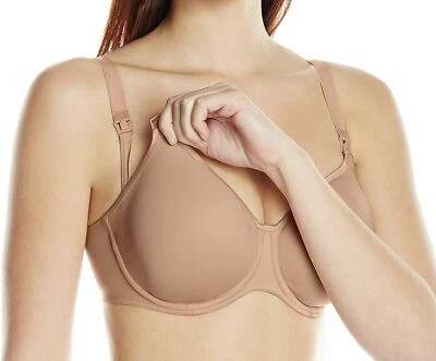 Anita Basic Nursing Bra Skin Beige Size 38E Underwired Drop Cup Maternity 5068 - Image 1 of 4