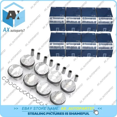 MAHLE 8x Pistons Rings Set Φ87+0.5mm For BMW 740i E61 E60 E66 E65 N62B40 4.0L V8 - Image 1 of 4