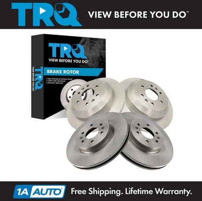 TRQ Front & Rear Brake Rotors Set Fits 2009 Kia Borrego - Image 1 of 4