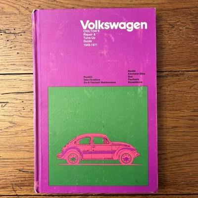 Guía de reparación Chilton 1971 vintage 1949-1971 Volkswagen VW Beetle Bus tapa dura Foto 1 de 4