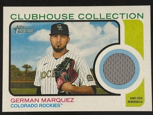 2022 Topps Heritage - Clubhouse Collection Relics German Marquez #CC-GM (MEM) - Bild 1 von 2