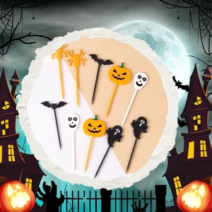 Halloween Cupcake Topper – 10er Set Deko Zahnstocher | Muffin | Käse | Spieß - Bild 1 von 5