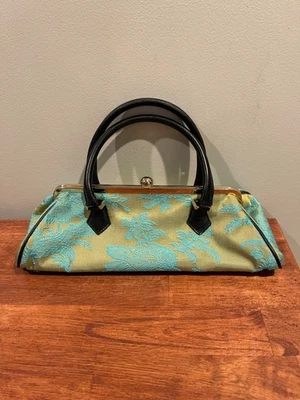 Bolso de Mano Estilo Jackie Vintage Glenda Gies Tapiz Adornado Floral Foto 1 de 4