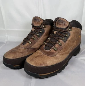 Timberland Euro Sprint Hiker Brown Leather Lace Up Boots 6323R UK 9.5 - Picture 1 of 10