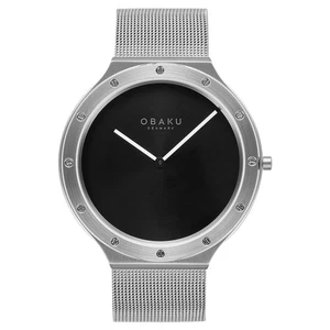 Obaku Men's Onyx Black Dial Watch - V285GXCBMC - Picture 1 of 1