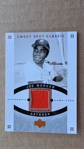 2005 Sweet Spot Classic JOE MORGAN MATERIALS/ JERSEY Card HOUSTON ASTROS bb - Picture 1 of 2