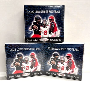 2022 Sage Low Series Football 16 Autos Factory Sealed Hobby Box Lot of 3 - Picture 1 of 3