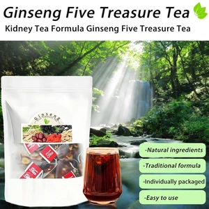 Té de cinco tesoros de ginseng 20 piezas, té de riñón, té de hígado, fecha roja salud renal - Imagen 1 de 14