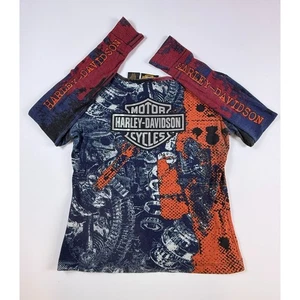 Harley-Davidson Motor Clothes Women's Long Sleeve Shirt 90's RN #0103819 - Small - Picture 1 of 5