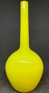 Vaso Giallo Murano anni 70 modernariato vetro spesso giallo limone - Picture 1 of 2