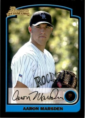2003 BOWMAN DRAFT PICKS & PROSPECTS - RC #BDP58 AARON MARSDEN COLORADO ROCKIES - Image 1 of 2